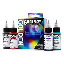 Akryl Golden - set High Flow Airbrush,6x30 ml