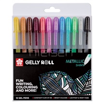 gel. pero Sakura GELLY ROLL Metallic set 12 ks