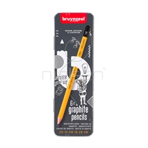 grafitové tužky Bruynzeel v plechovém pouzdře