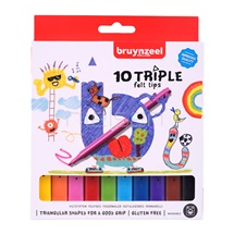 fixy Bruynzeel TRIPLE FELT TIPS set 10 ks