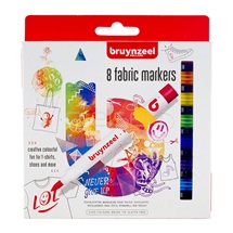 fixy na textil Bruynzeel Fabric markers set 8 ks